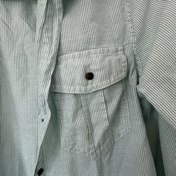 Patagonia Women’s Striped Green Button Down Shirt - Picture 2 of 4